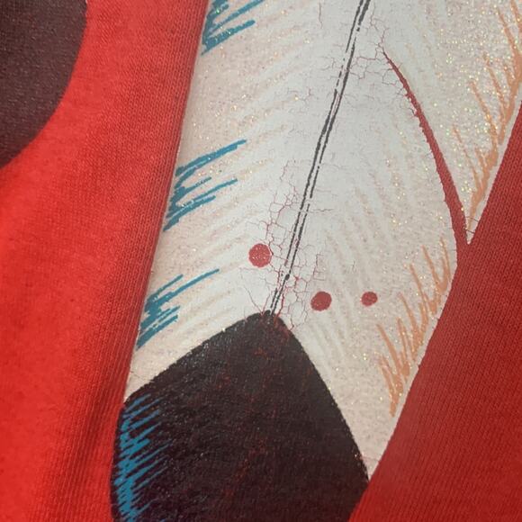 Vintage 90s mens XL Screen Stars Best red single stitch t shirt tee native india - Picture 6 of 8